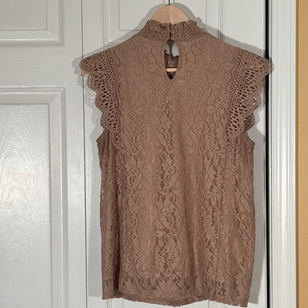 Cable & Gauge Lace Skirt in Tan - Picture 9 of 9